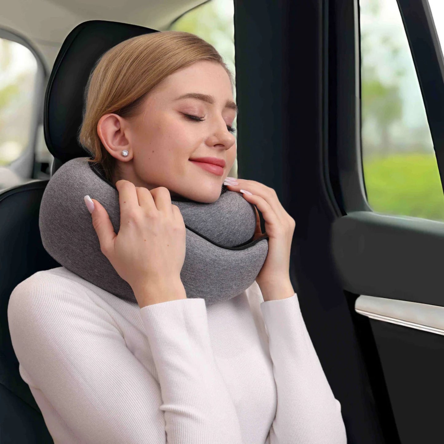 CloudCushion Memory Foam Neck Travel Pillow