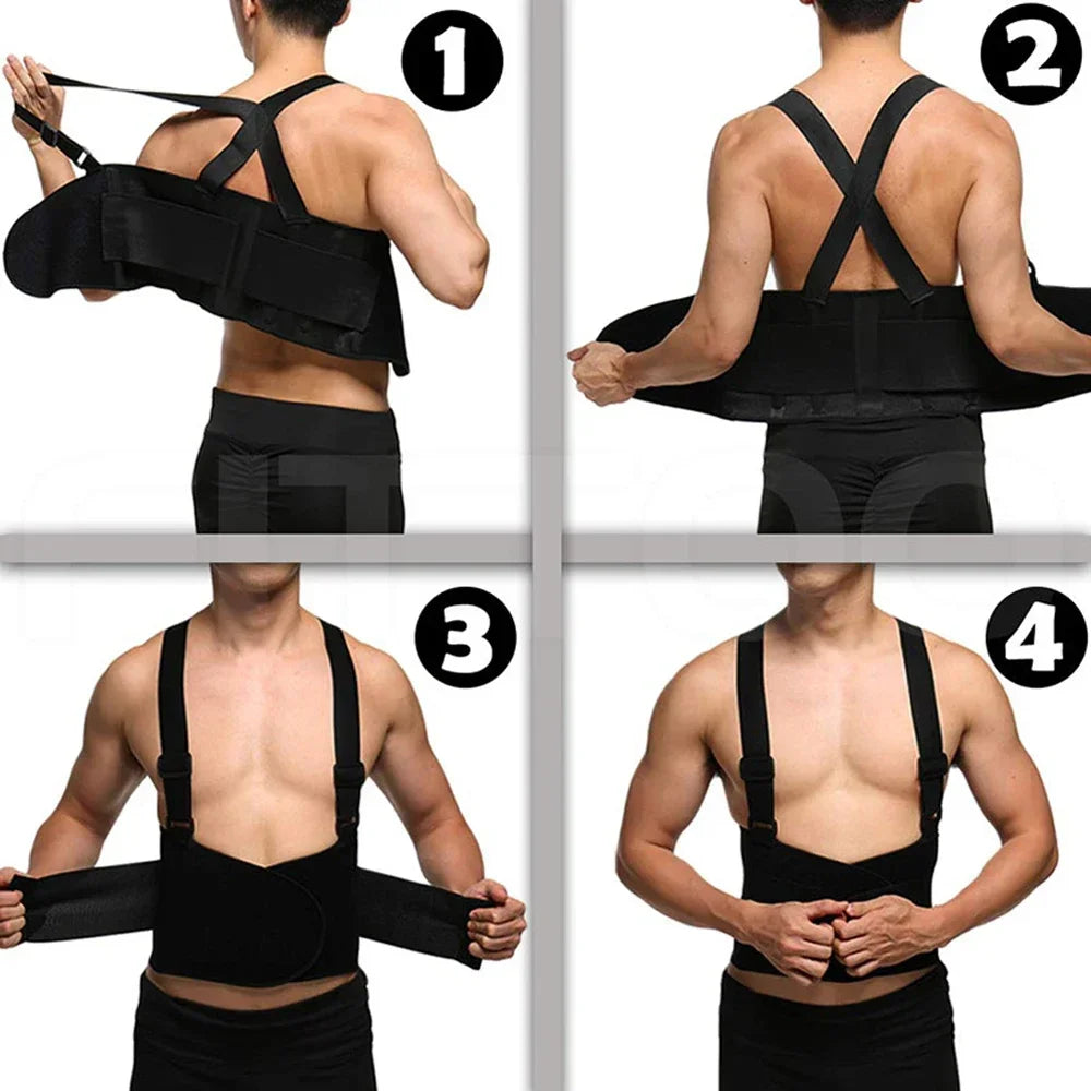 CoreStabilizer 1.0 Back Support Belt With Suspenders